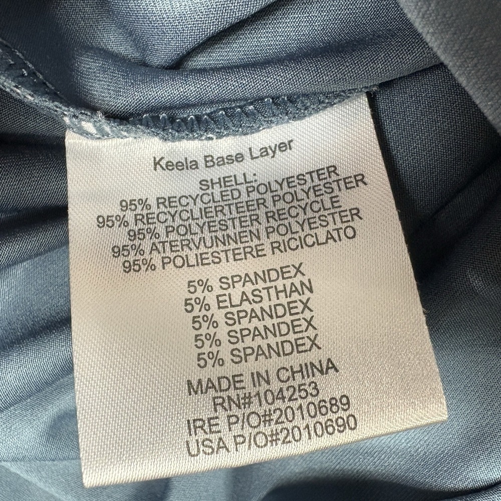 Horseware Ireland Size XL Keela Base Layer Top Blue Mock Neck Equestrian Stretch - Picture 7 of 9